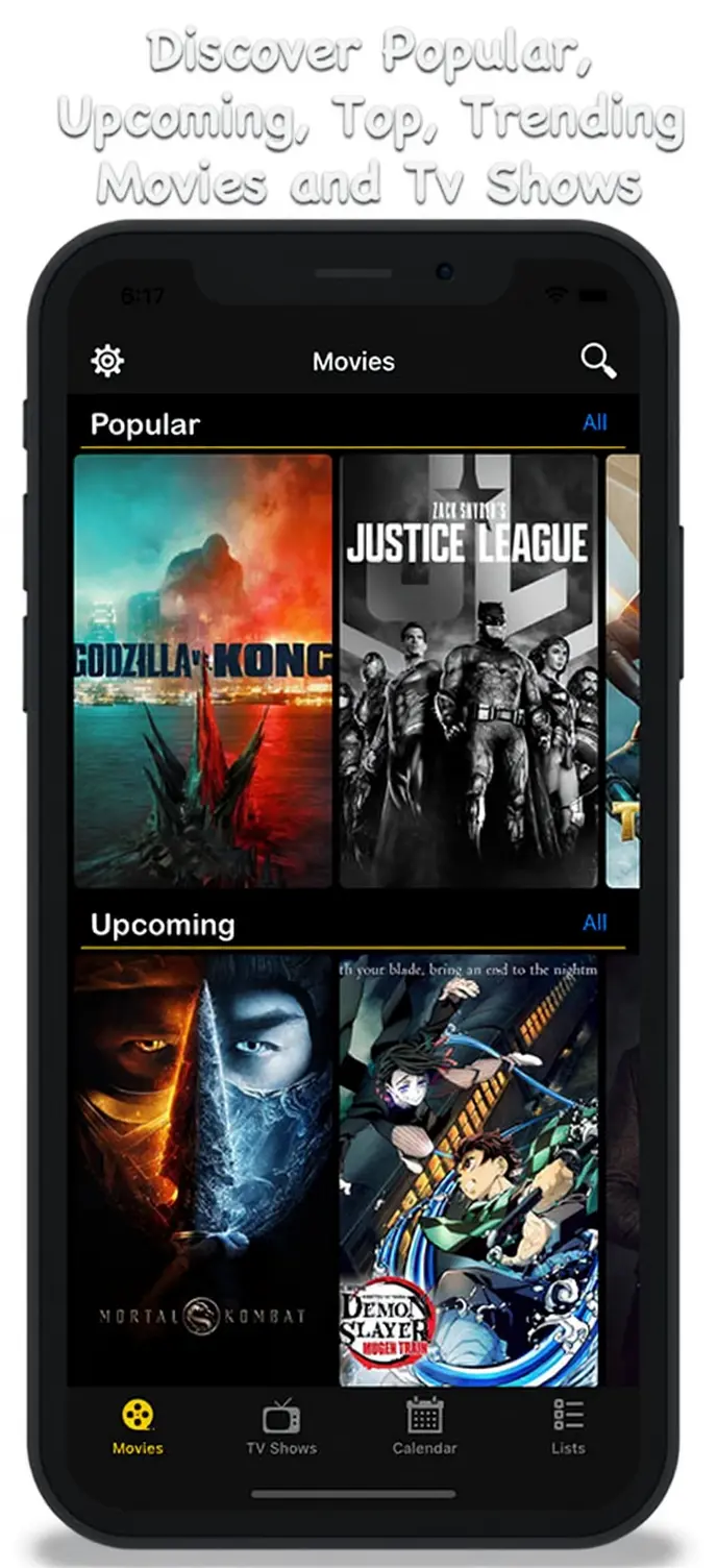 MovieBox App Home Screen